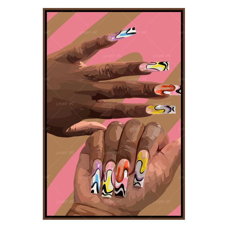 abstract art nail designs