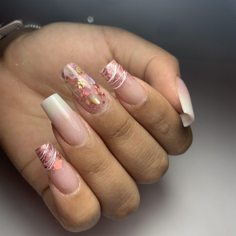 rose gold nail art designs