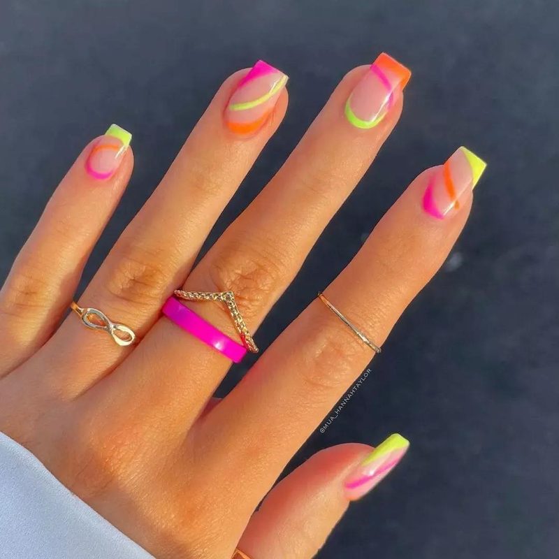 bright nail designs for summer