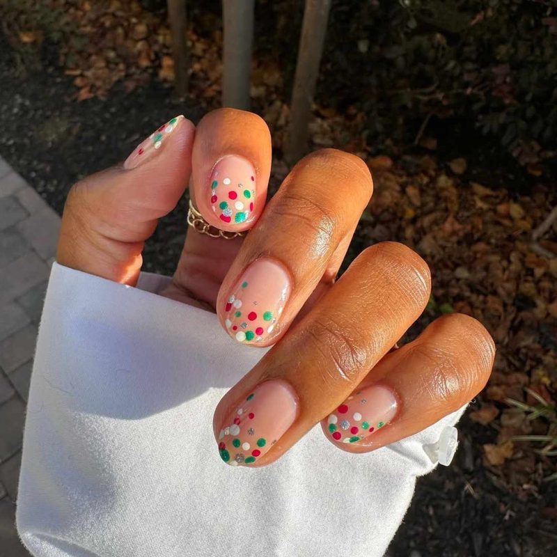 christmas nail designs simple short