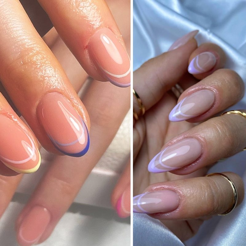 double french nail designs