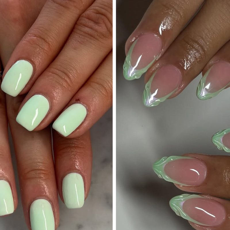 lime green toe nail designs