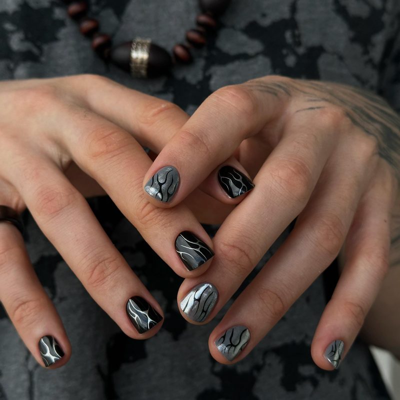 men design masculine nail art
