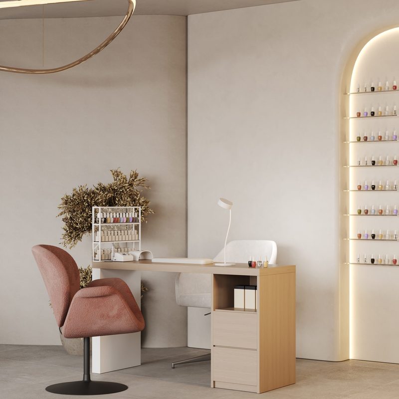 modern compact nail salon furniture designed for small space salon design