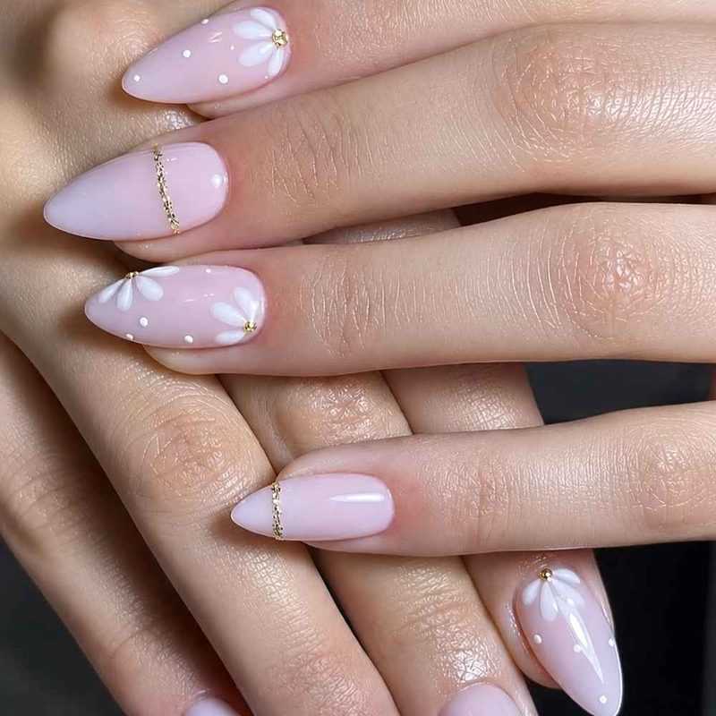 simple daisy nail designs