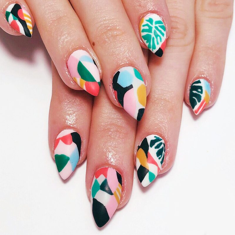 summer matte nail designs