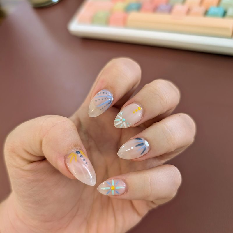 unique line nail designs