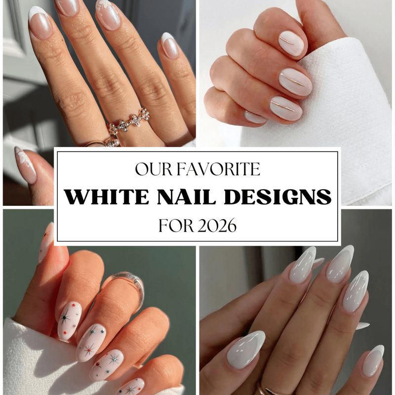 white nail designs easy