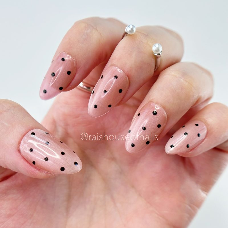 black and clear nail designs