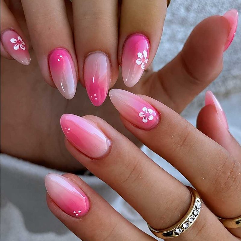 bright hot pink nails showing bold manicure ideas