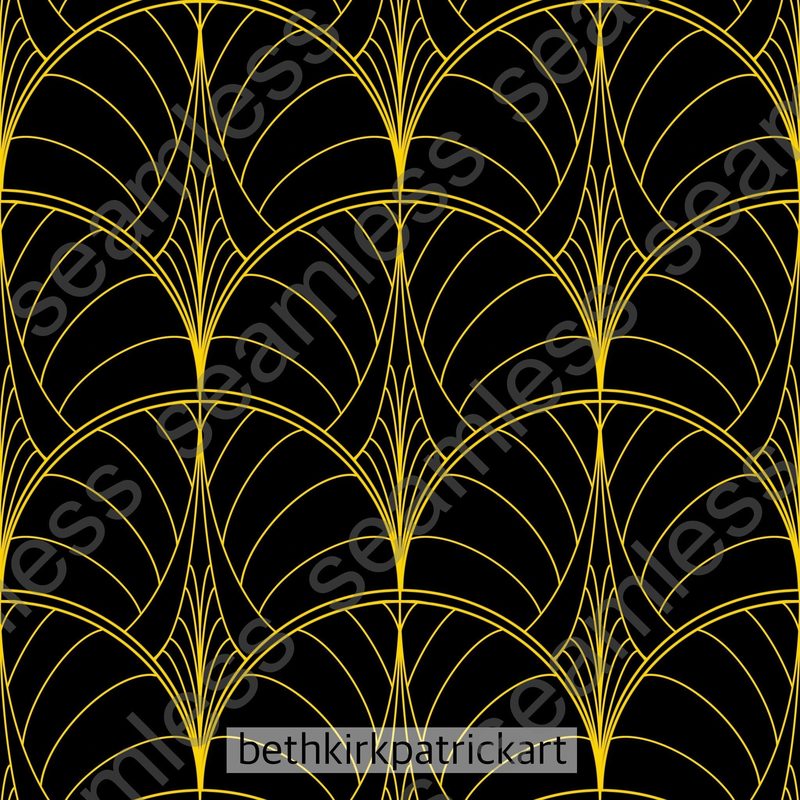 close-up of vintage art deco geometric pattern inspired nail art