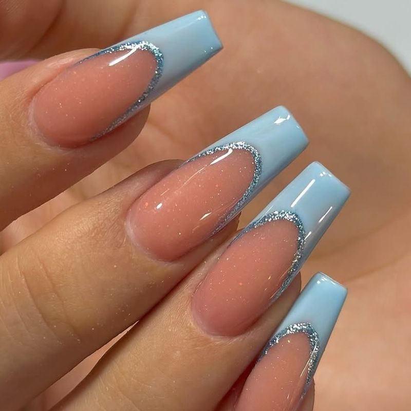 comparison of matte and glossy coffin nails summer styles