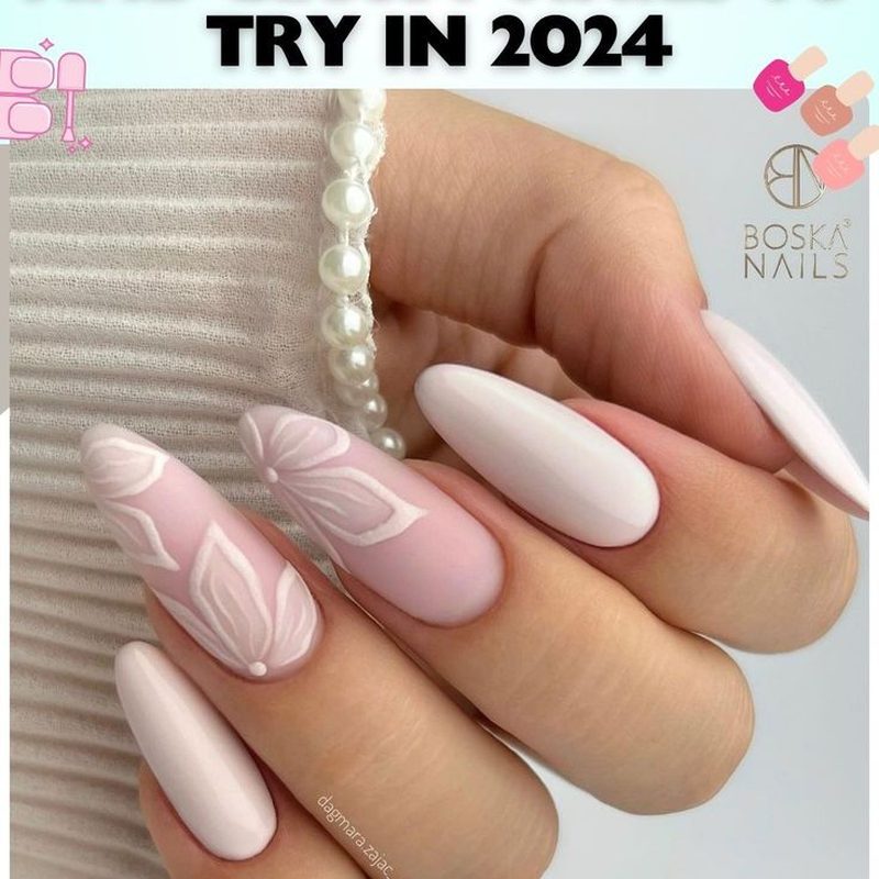 Matte nude nails with glossy black simple nail designs lines