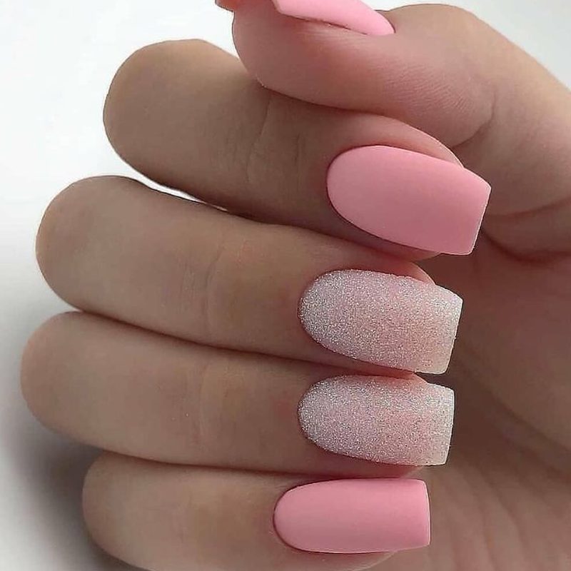 matte SNS nail designs in muted summer colors