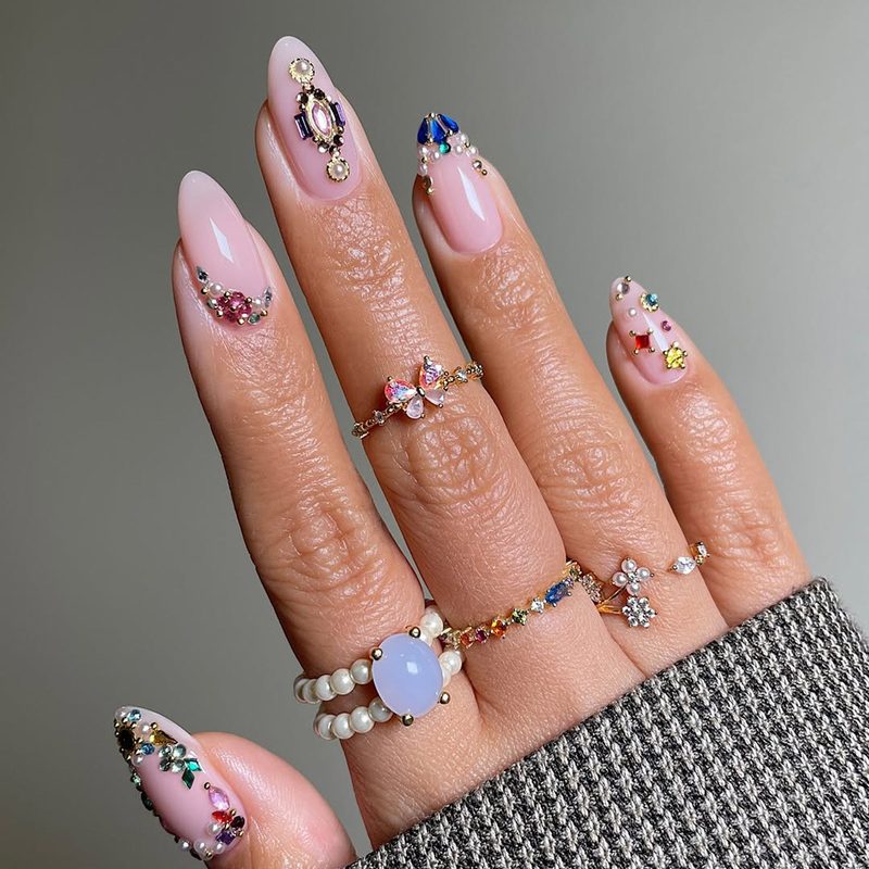 minimalist nail design on affordable manicure
