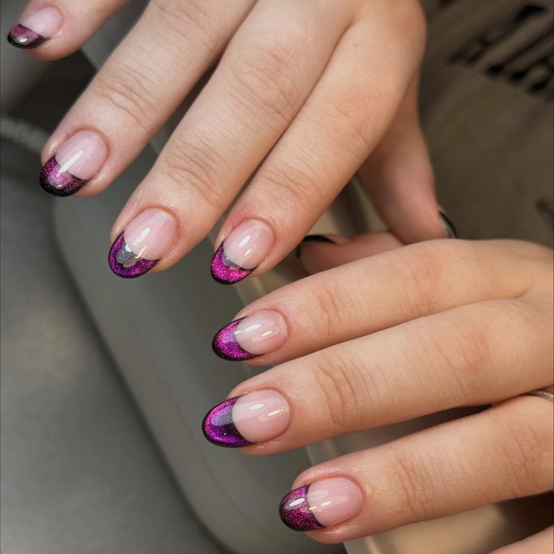 purple tip nail designs