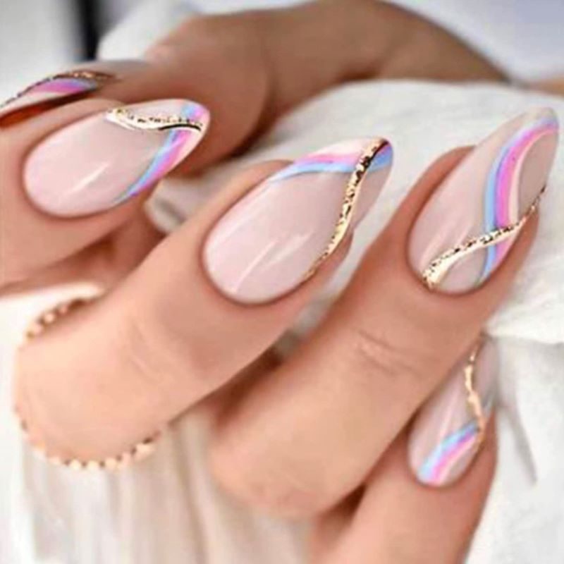 selection of press on nails showcasing various shapes and designs