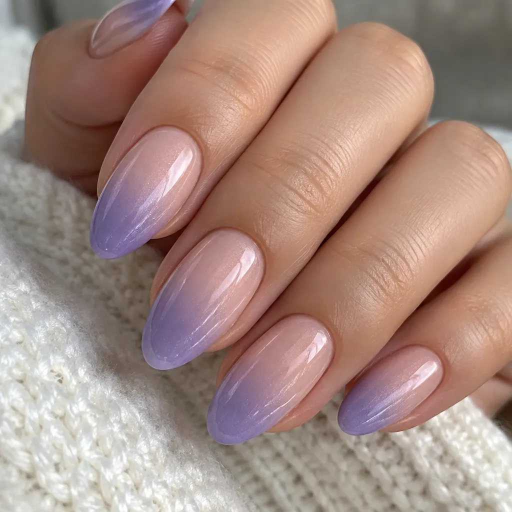 Beautiful ombre nail art design created at Aria Nail Bar, highlighting intricate skill.